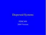 Dispersed Systems - slide 1