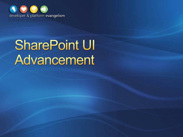 sharepoint ui advancement
