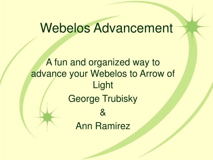 webelos advancement