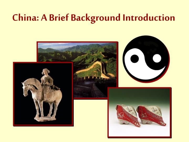 china a brief background introduction