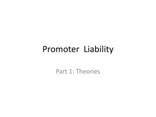 Promoter Liability