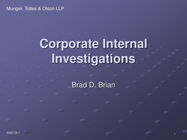 corporate internal investigations