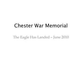 Chester War Memorial