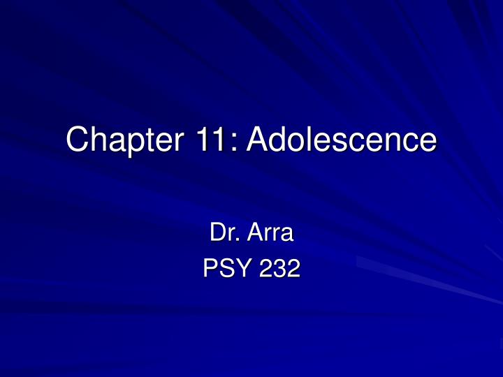 chapter 11 adolescence