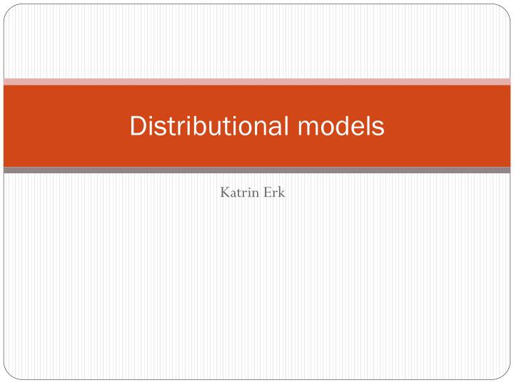 distributional models