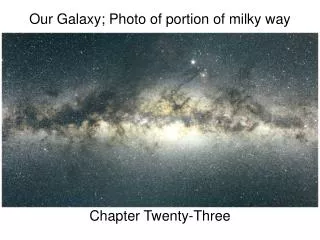 Our Galaxy; Photo of portion of milky way