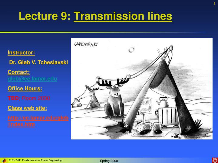 lecture 9 transmission lines