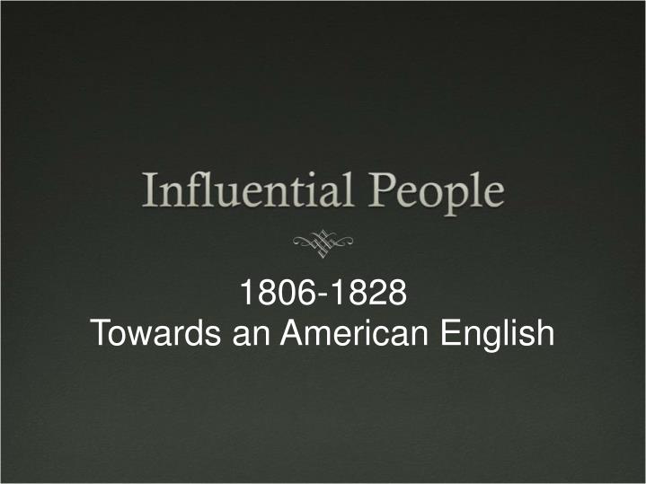 1806 1828 towards an american english