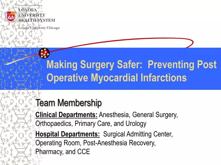 making surgery safer preventing post operative myocardial infarctions