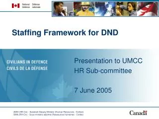 Staffing Framework for DND