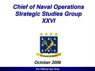 Chief of Naval Operations Strategic Studies Group XXVI
