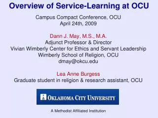 Overview of Service-Learning at OCU