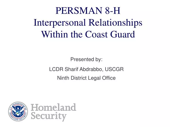 persman 8 h interpersonal relationships within the coast guard