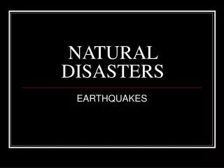 NATURAL DISASTERS BY COURTNEY FLOWERS