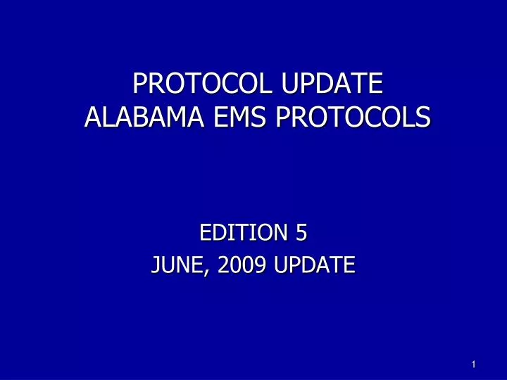 protocol update alabama ems protocols