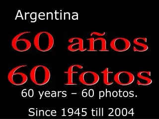 60 años 60 fotos