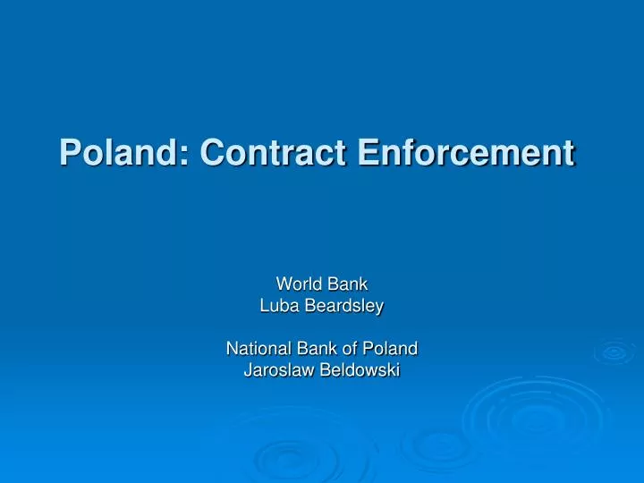 poland contract enforcement