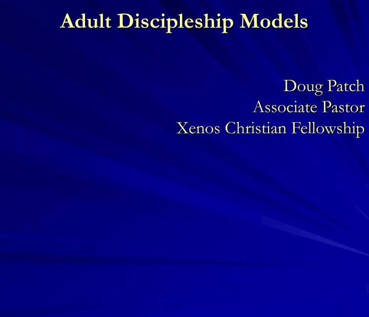 adult discipleship models