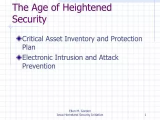 The Age of Heightened Security
