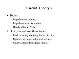 Circuit Theory 2
