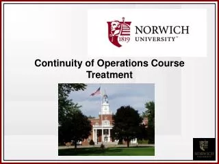 Continuity of Operations Course Treatment