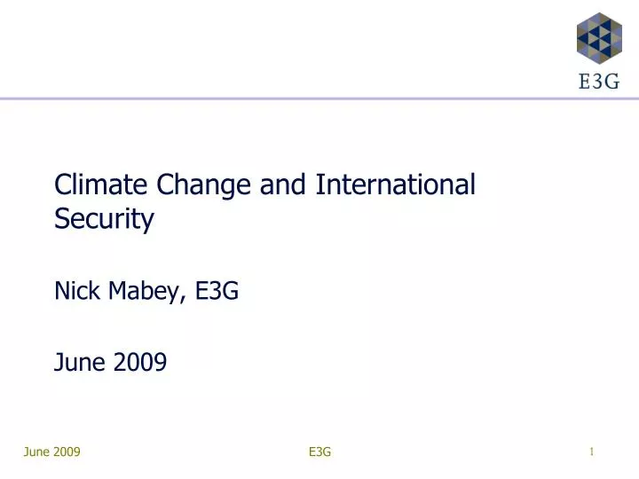 climate change and international security