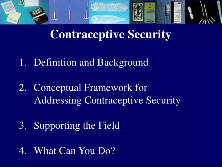 contraceptive security
