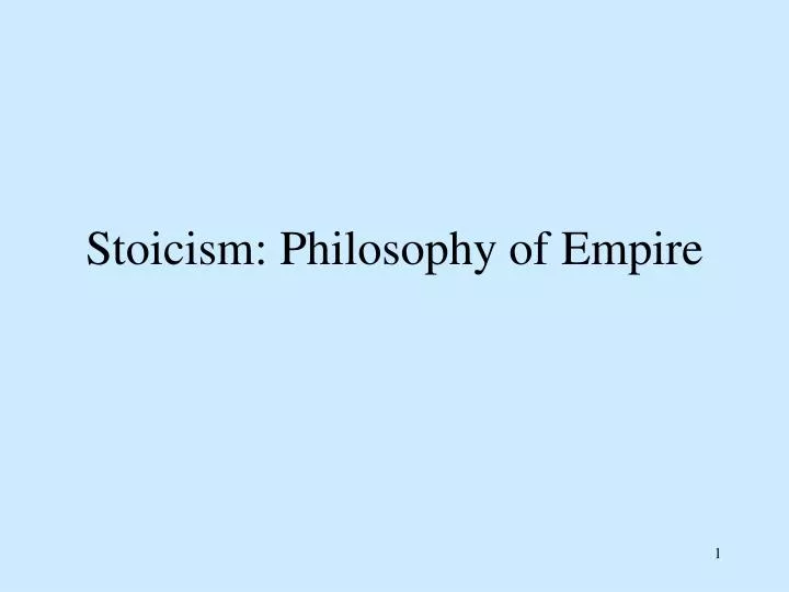 stoicism philosophy of empire