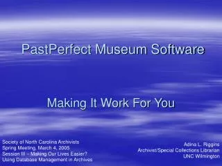 PastPerfect Museum Software