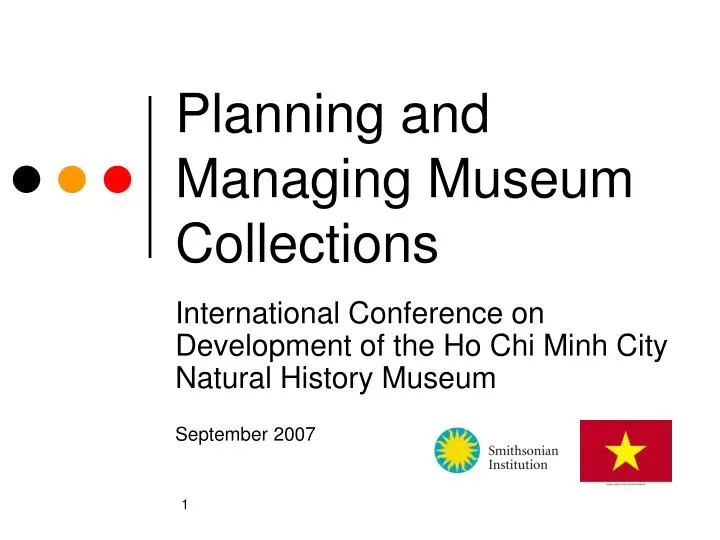 planning and managing museum collections