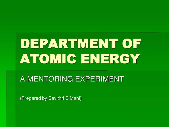 department of atomic energy