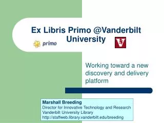 Ex Libris Primo @Vanderbilt University