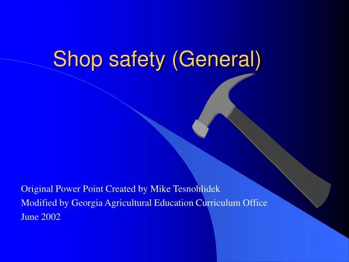shop safety general