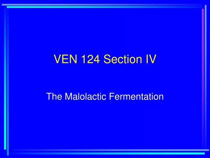 ven 124 section iv