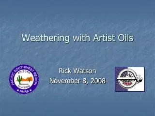 Weathering with Artist Oils