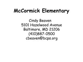 McCormick Elementary