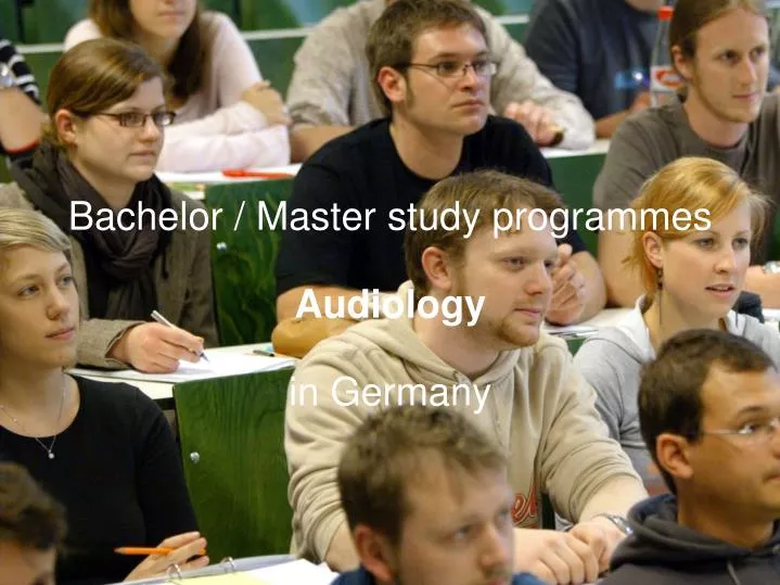 bachelor master study programmes audiology in germany