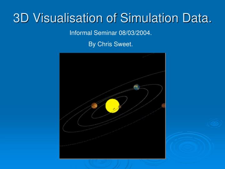 3d visualisation of simulation data