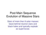 Post-Main Sequence Evolution of Massive Stars - slide 1