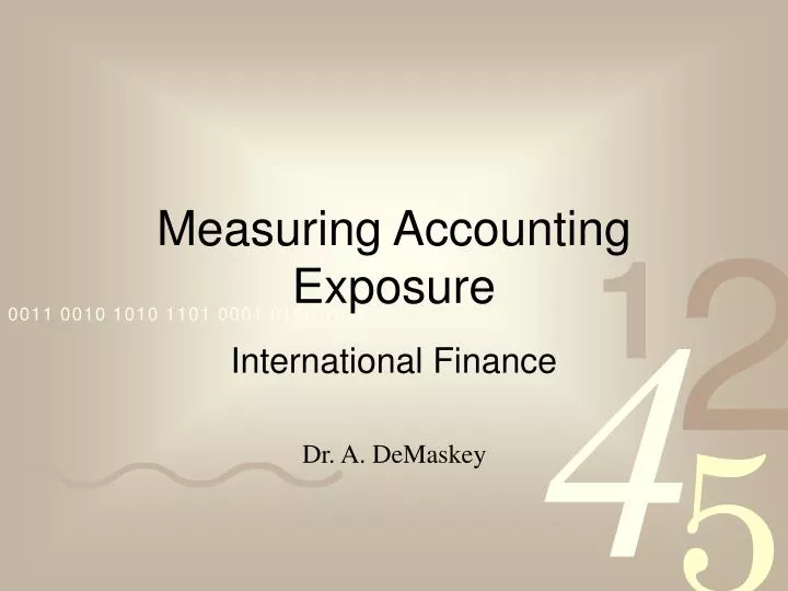 measuring accounting exposure