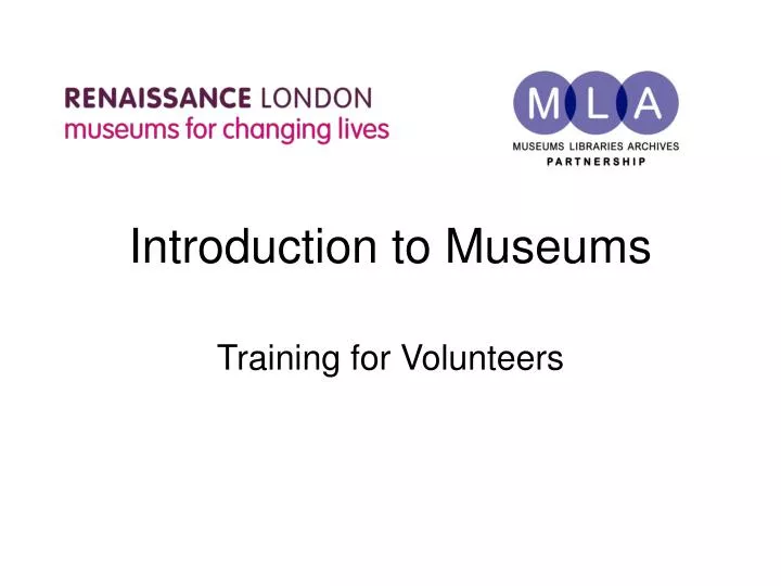introduction to museums