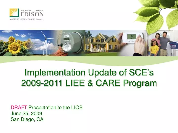 implementation update of sce s 2009 2011 liee care program