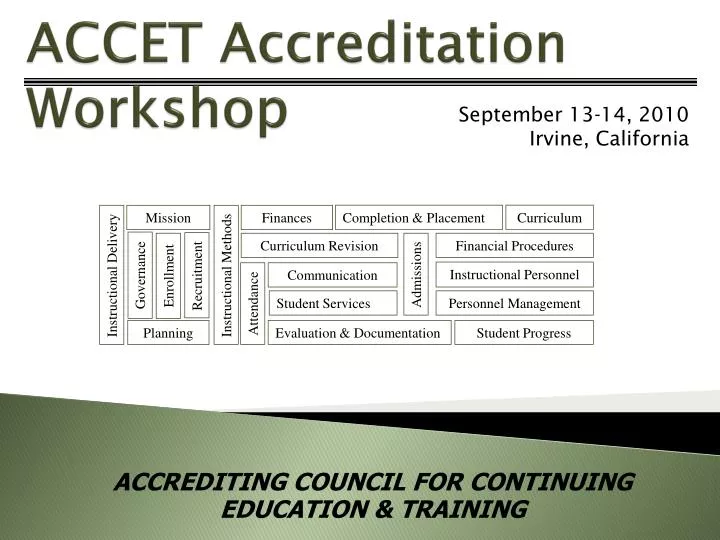 accet accreditation workshop