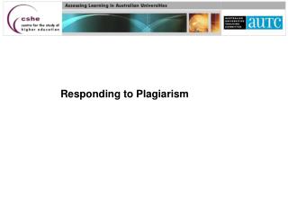Responding to Plagiarism