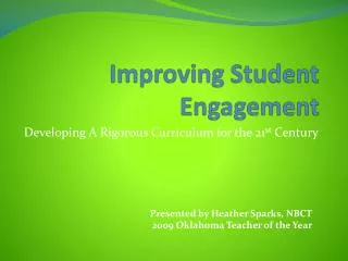 Improving Student Engagement