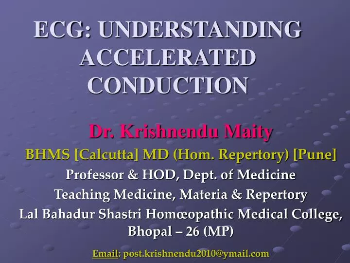 ecg understanding accelerated conduction
