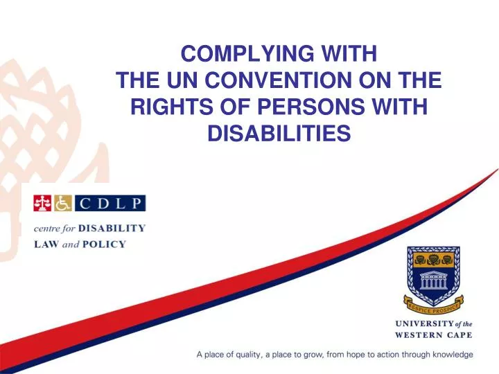 complying with the un convention on the rights of persons with disabilities