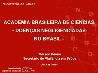 ACADEMIA BRASILEIRA DE CIENCIAS - DOENÇAS NEGLIGENCIADAS NO BRASIL -