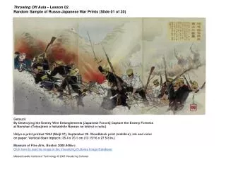 Throwing Off Asia – Lesson 02 Random Sample of Russo-Japanese War Prints (Slide 01 of 20)