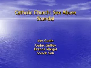 Catholic Church: Sex Abuse Scandal